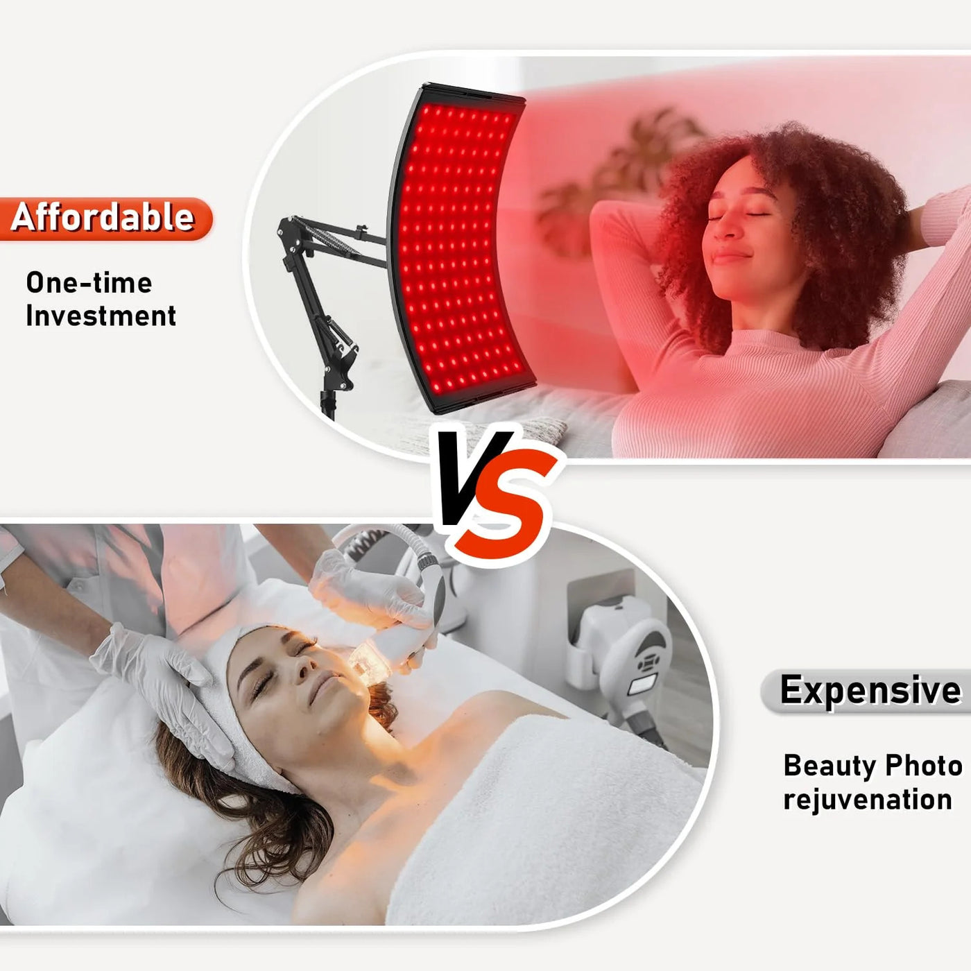 Red & Infrared Light Therapy Lamp – 660nm + 850nm with Stand