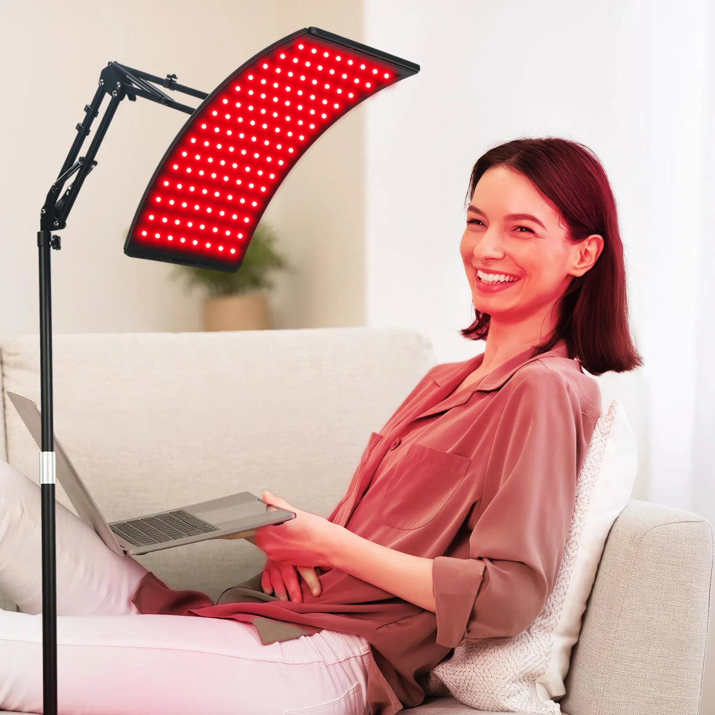 Red & Infrared Light Therapy Lamp – 660nm + 850nm with Stand