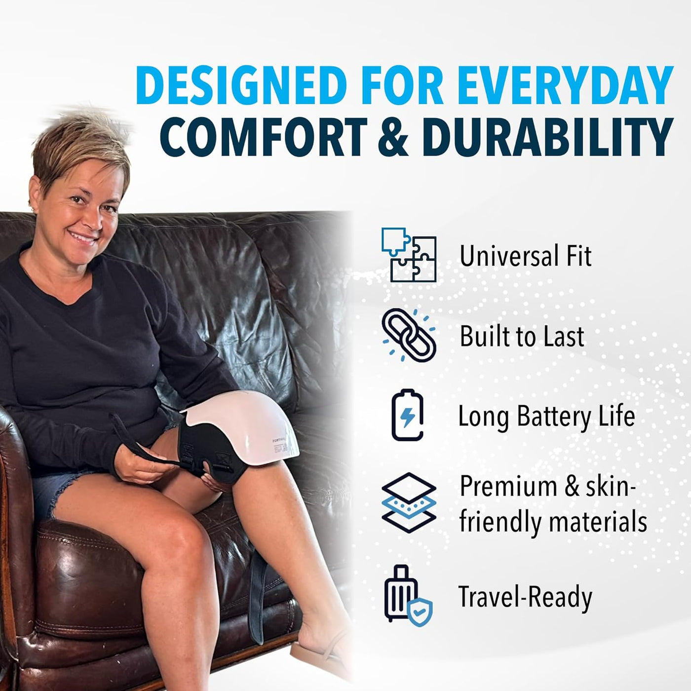 “Masazze™ 3-in-1 Knee Massager – Heat, Vibration & Compression”
