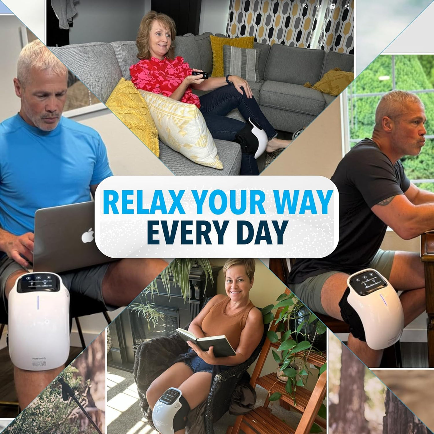 “Masazze™ 3-in-1 Knee Massager – Heat, Vibration & Compression”