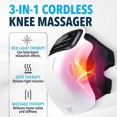 “Masazze™ 3-in-1 Knee Massager – Heat, Vibration & Compression”